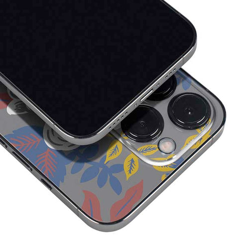 Autumn Grey Floral iPhone 14 Pro Skin